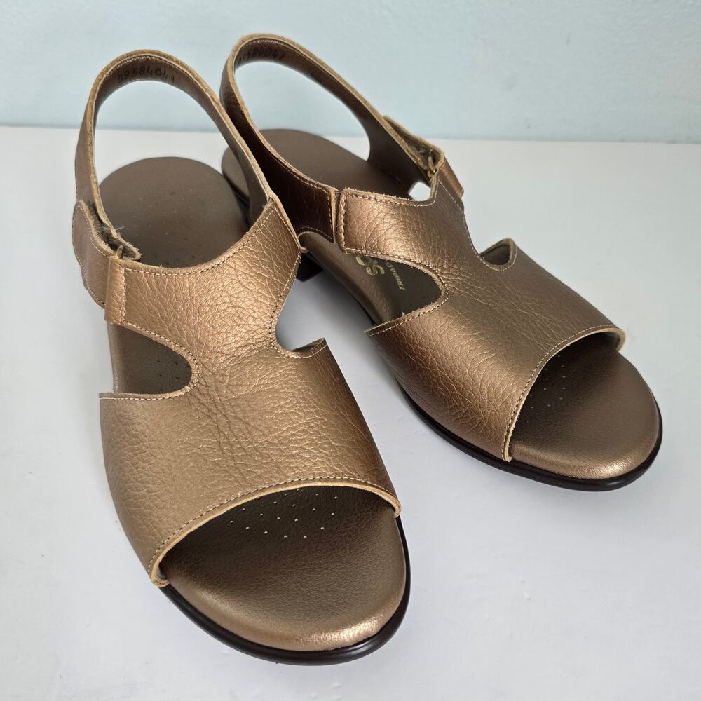 SAS Suntimer Slingback Sandal Women's 7.5M Bronze Metallic Summer Casual Classic
